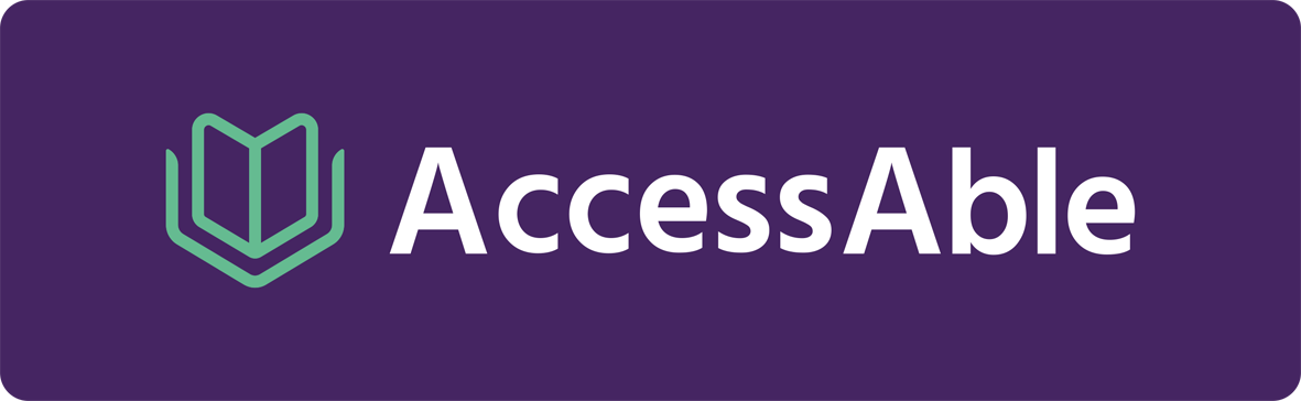 Full Logo AccessAble logo in purple