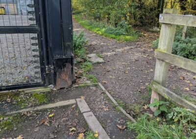 The floor of a footpath
